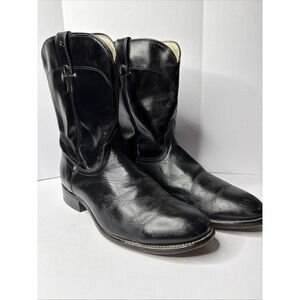 Laredo  Black  Calf Leather  Roper Cowboy  Boots   Men's US Size  12 EE